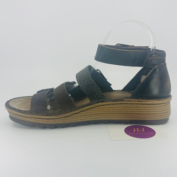 Naot Women's Begonia Mine Brown/Hash Suede Gladiator Sandals Size 40 EU/ 9 US - Picture 8 of 11